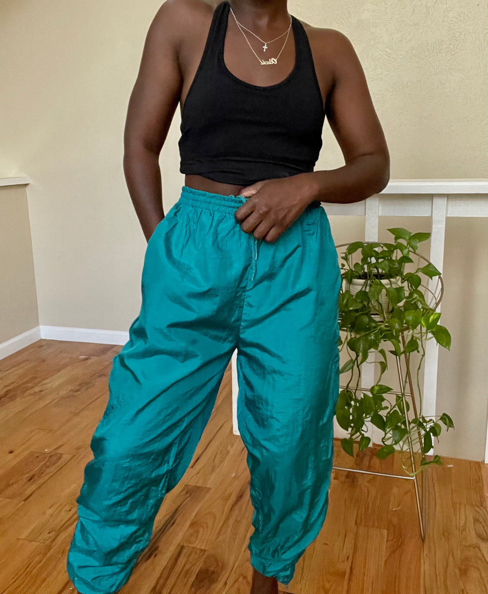 teal track pants OLUCHI VINTAGE