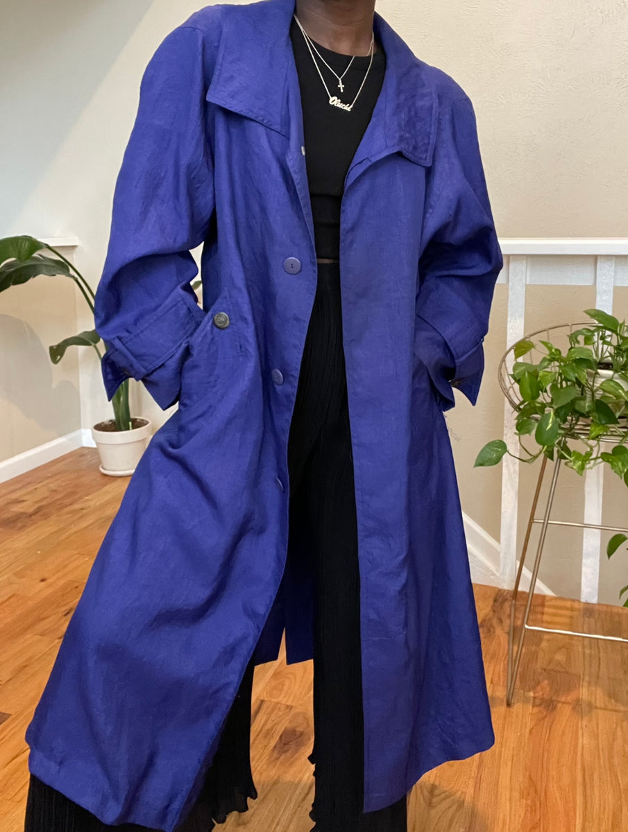 royal blue raincoat OLUCHI VINTAGE