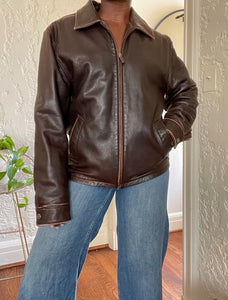 butter soft chocolate leather bomber