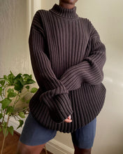 Load image into Gallery viewer, onyx ribbed turtleneck sweater
