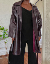 Load image into Gallery viewer, butter soft plum leather midi jacket
