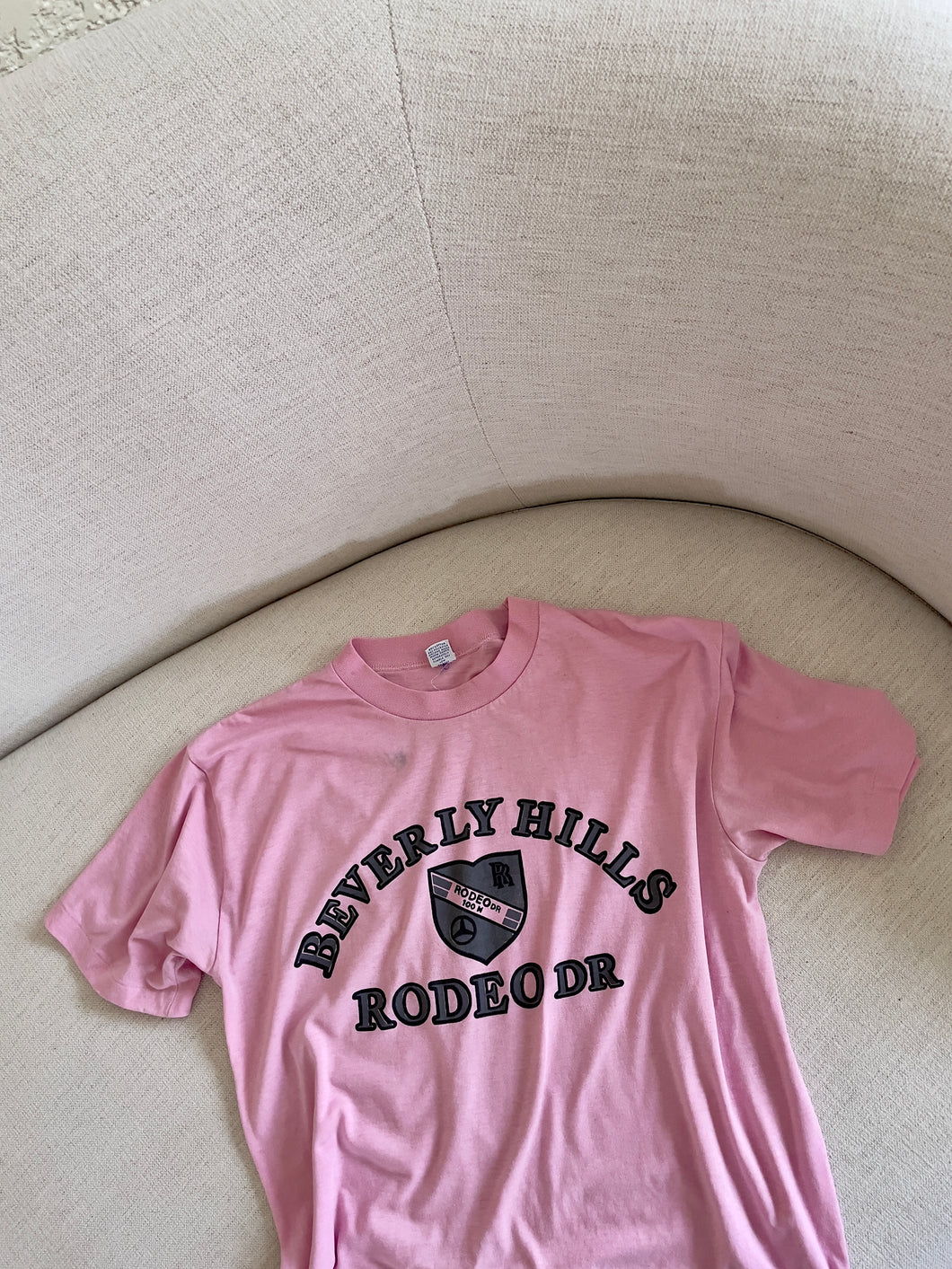 baby pink beverly hills tee