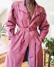 Load image into Gallery viewer, deep rose trench coat
