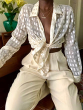 Load image into Gallery viewer, sheer cream blouse
