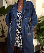 Load image into Gallery viewer, vintage denim trench
