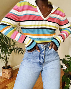 striped tommy cropped henley
