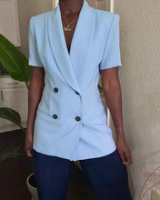 Load image into Gallery viewer, baby blue short sleeve blazer
