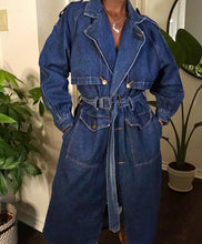 Load image into Gallery viewer, vintage denim trench
