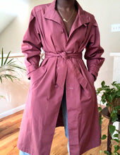 Load image into Gallery viewer, deep rose trench coat
