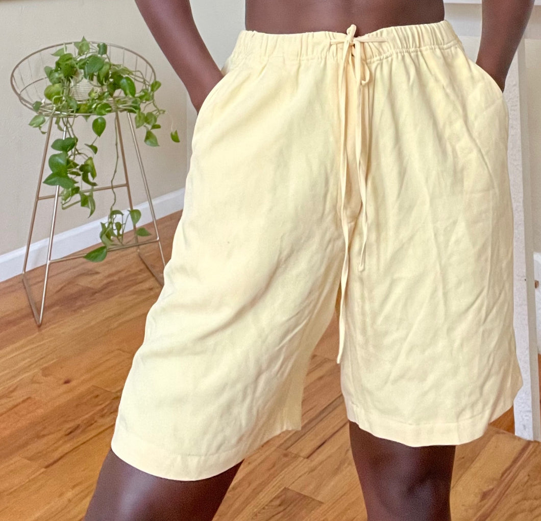 butter silk shorts