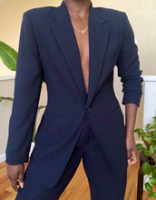 Load image into Gallery viewer, navy pant suit
