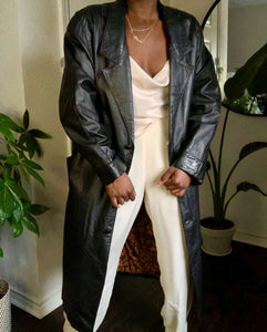 vintage leather trench