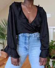 Load image into Gallery viewer, onyx ruffle blouse
