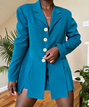 Load image into Gallery viewer, teal skirt suit
