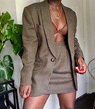 Load image into Gallery viewer, brown pattern two-piece skirt suit
