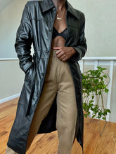 Load image into Gallery viewer, vintage midi leather jacket
