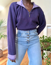Load image into Gallery viewer, lavender reversible cropped quarter zip
