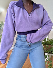 Load image into Gallery viewer, lavender reversible cropped quarter zip
