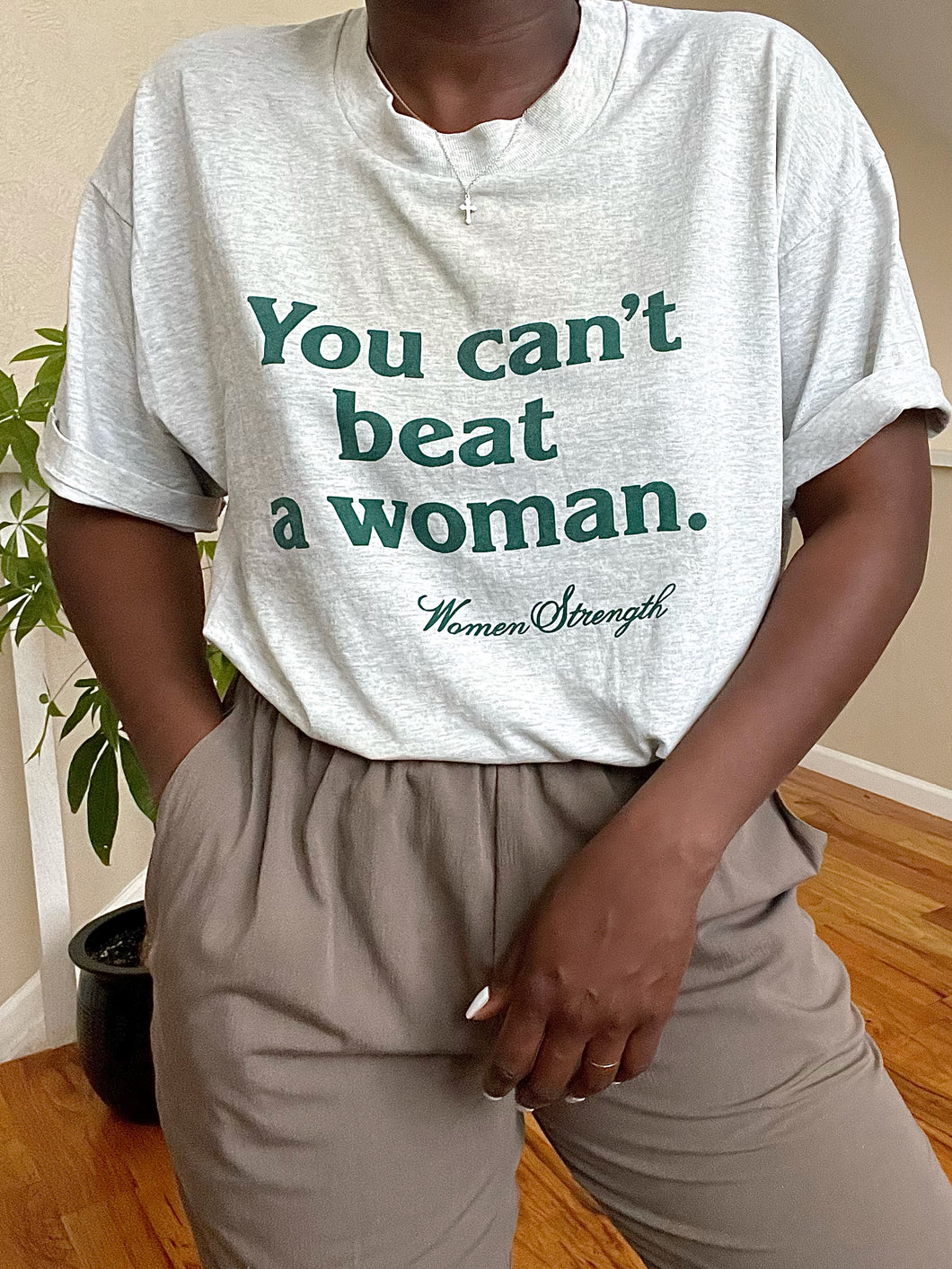 vintage can't beat a woman tee