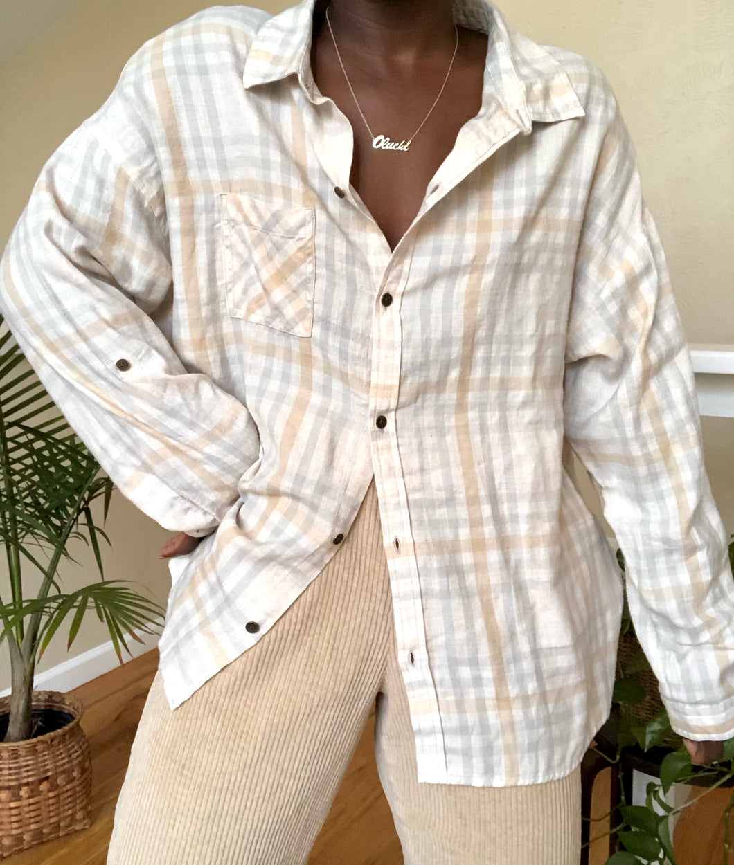 cream flannel