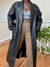 Load image into Gallery viewer, vintage full length leather overcoat
