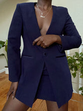 Load image into Gallery viewer, navy skirt suit
