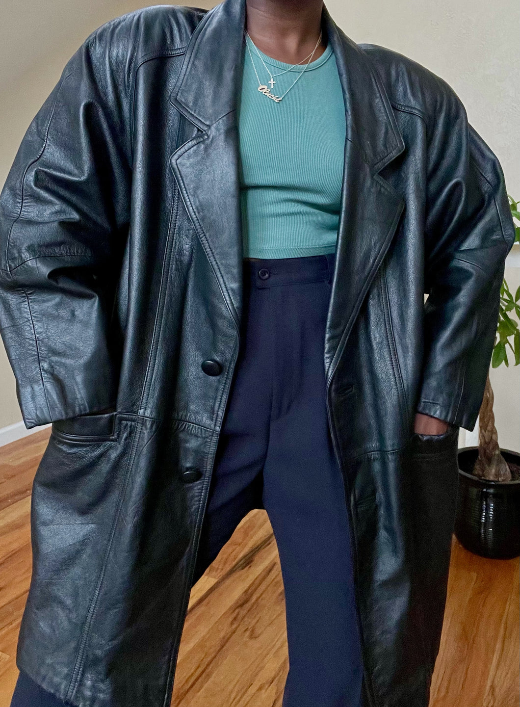 vintage leather jacket