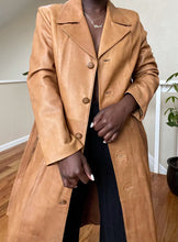 Load image into Gallery viewer, chestnut leather trench
