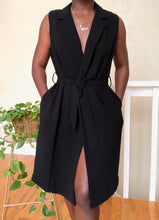 Load image into Gallery viewer, black wrap dress
