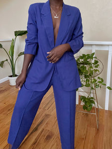 cobalt pant suit