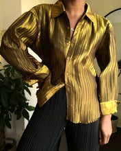 Load image into Gallery viewer, pleated gold blouse
