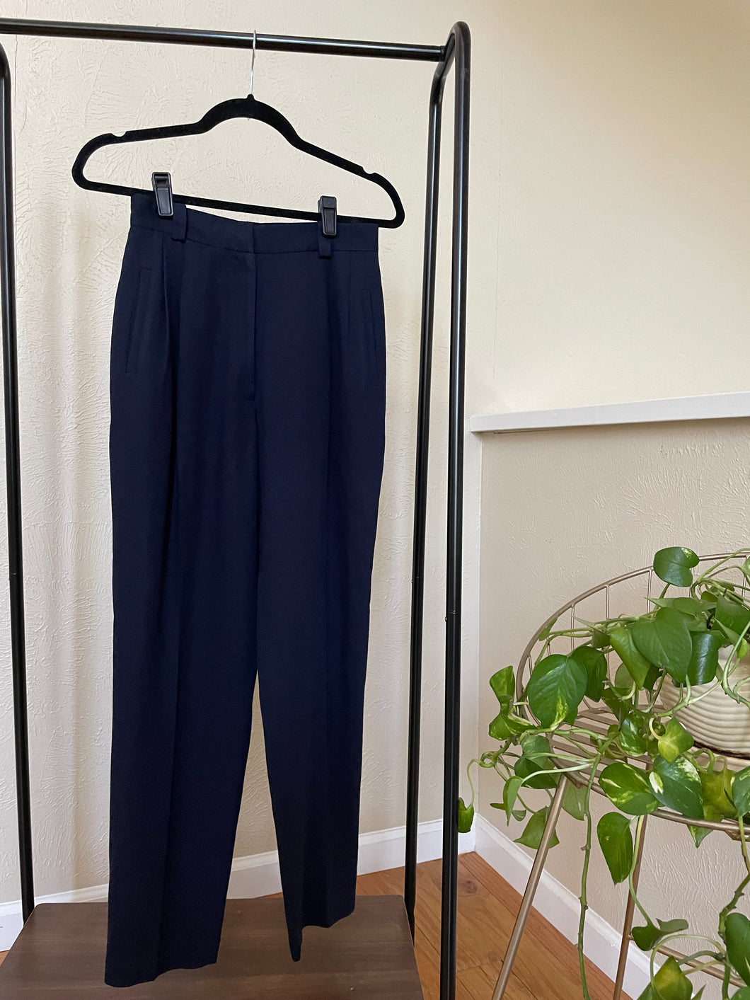 navy trousers