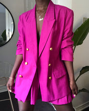 Load image into Gallery viewer, fuchsia pleated skirt suit
