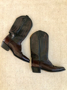 vintage two tone cowboy boots