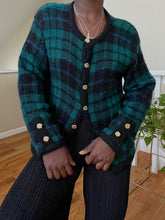 Load image into Gallery viewer, plaid knit cardigan
