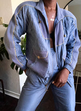 Load image into Gallery viewer, vintage 90&#39;s slate blue tracksuit
