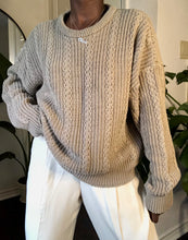 Load image into Gallery viewer, tan chunky knit sweater
