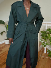Load image into Gallery viewer, classic deep teal trenchcoat
