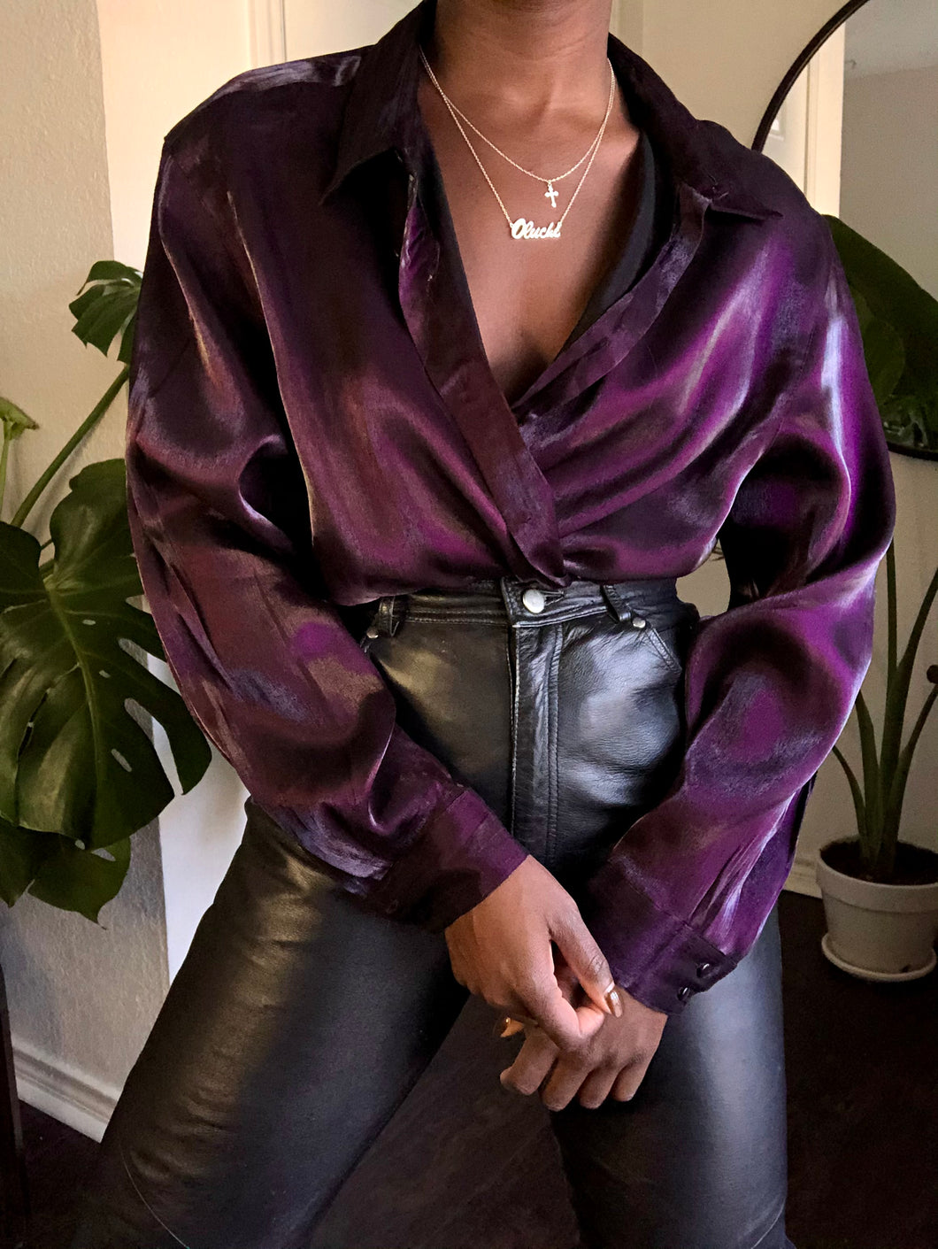 amethyst button up
