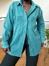 Load image into Gallery viewer, teal corduroy button up
