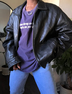 90's leather bomber jacket