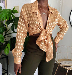 sheer gold blouse