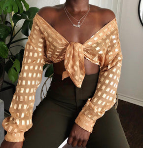 sheer gold blouse