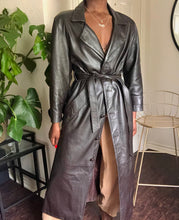 Load image into Gallery viewer, vintage 90&#39;s leather trench

