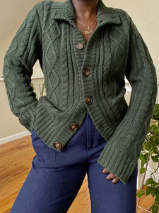 thyme cable knit cardigan