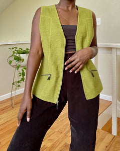 matcha wool vest