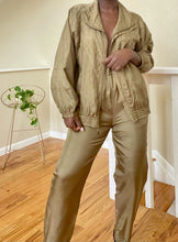 Load image into Gallery viewer, olive silk tracksuit

