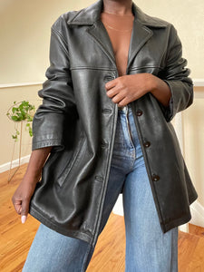 heavy leather jacket