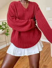 Load image into Gallery viewer, wine ribbed sweater
