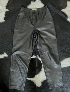 lambskin leather trousers